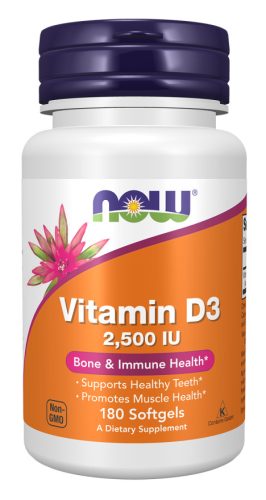 Now Foods D-3 2500 IU 180 lágyzselatin kapszula