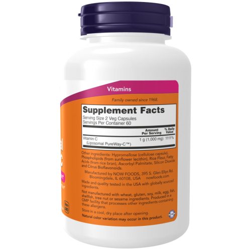 Now Foods Liposomal Vitamin C 1000mg 120 Veg Capsules