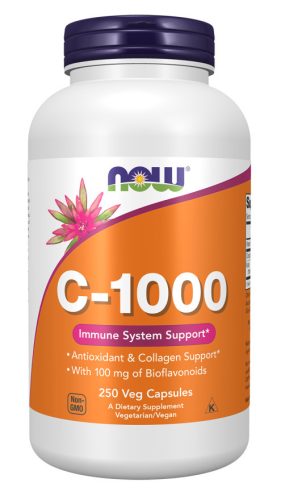 Now Foods C vitamin 1000 mg bioflavonoiddal és rutinnal 250 kapszula 