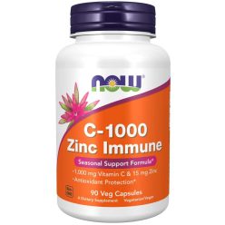 Now Foods C 1000mg Zinc Immune 90 vegán kapszula 