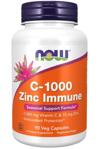 Now Foods C 1000mg Zinc Immune 90 vegán kapszula 