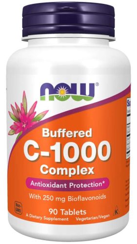 Now Foods C vitamin 1000mg gyomorkímélő enyhe 90 tabletta 