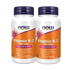   Now Foods Vitamin K-2 100 µg K2 vitamin csomag 2x1 doboz DUO pack 2x100 kapszula csomagban olcsóbb!