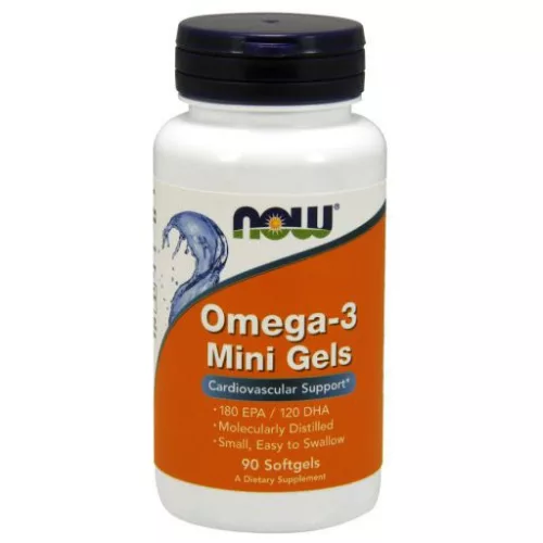 Now Foods Omega 3 Mini Gels 180 softgels Halolaj 