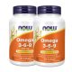 Now Foods Omega 3-6-9 csomag 2x1 doboz DUO pack 2x100 db lágyzselatin kapszula csomagban olcsóbb!