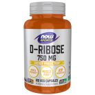 Now Foods D-Ribose 750 mg energiatermelés 120 vegán kapszula