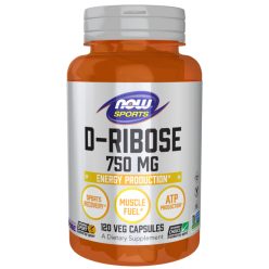   Now Foods D-Ribose 750 mg energiatermelés 120 vegán kapszula