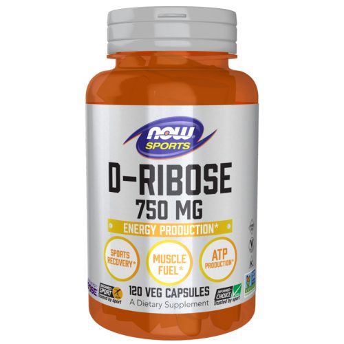 Now Foods D-Ribose 750 mg energiatermelés 120 vegán kapszula
