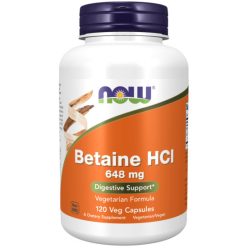 Now Foods Betaine HCl 648 mg 120 vegán kapszula