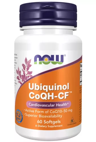 Now Foods Ubiquinol CoQH- CF 50 mg  60 db lágyzselatin