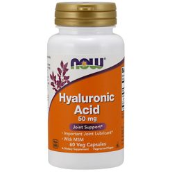   Now Foods Hyaluronic Acid + MSM Hialuron sav 60 vegán kapszula 