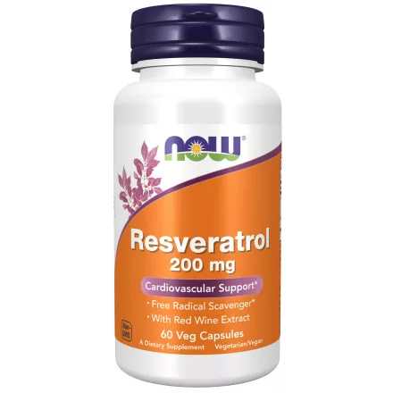 Now Foods Resveratrol 200 mg 60 vegán kapszula