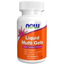   Now Foods  Liquid Multi Gels multivitamin és ásványi anyag 60 lágyzselatin kapszula