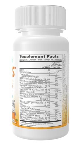 Now Foods Kid Vits Juicy Orange gyerek multivitamin narancs 60 rágótabletta