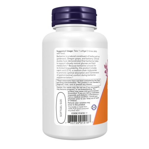 Now Foods Berberine Glucose Support 60 db lágyzselatin kapszula
