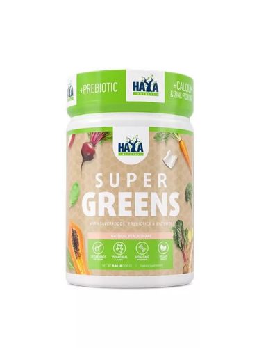 Haya Labs - Super Greens Peach - Superfood - Zöldségpor, barack ízű 300g