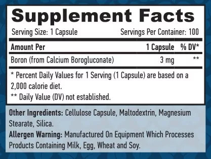 Haya Labs Boron 3mg 100 veg kapszula