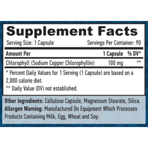 Haya Labs - Chlorophyll- Krolofill antioxidáns- 100mg 90 vcaps 