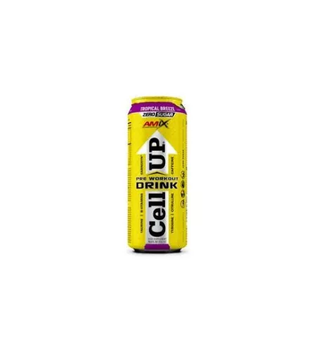 AMIX Nutrition CellUp Pre-Workout Drink 12x500ml - Tropical Breeze - Erőteljes, edzés előtti energiaital 