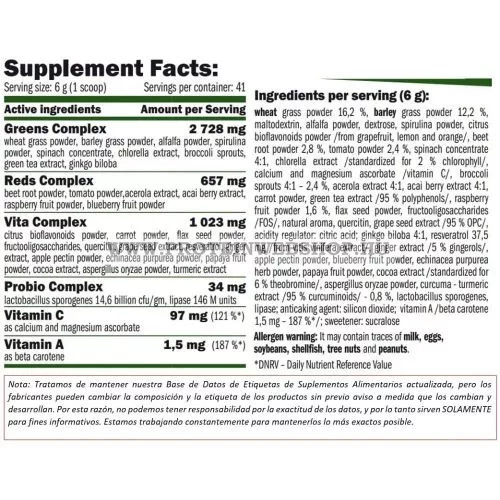 AMIX Nutrition - GreenDay® Greens & Reds + Fruity 250g por